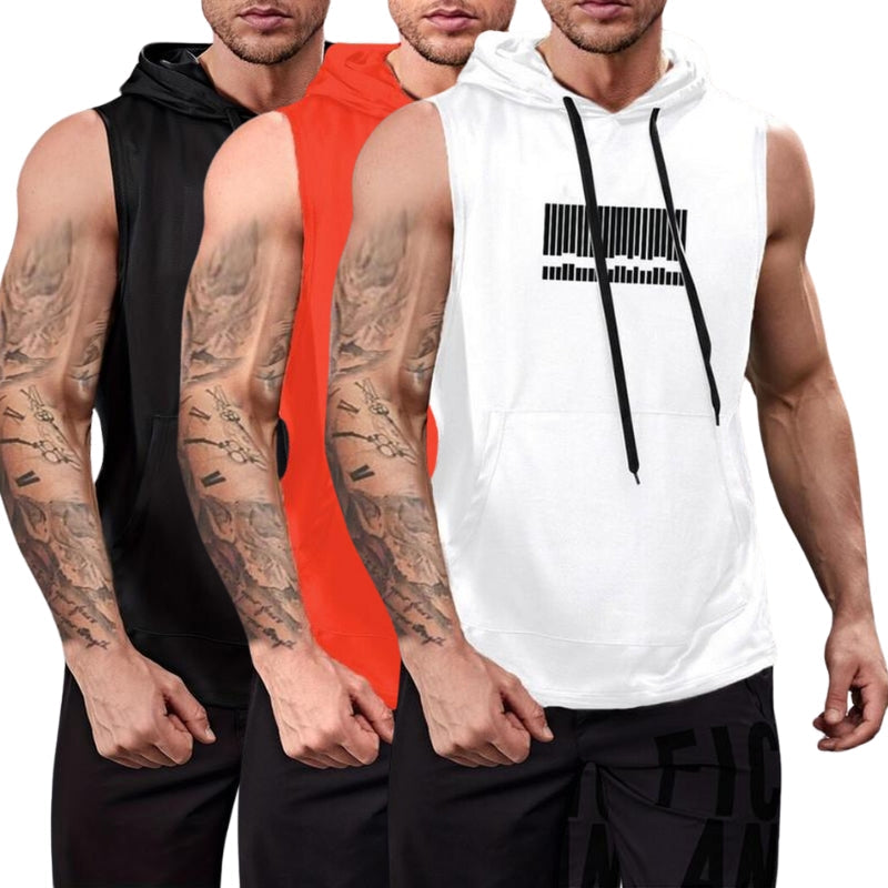 (Copy) Graphic Drawstring Hooded Sweat Activated Sports Top
