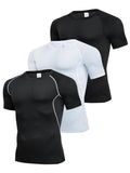 Compression Contrast Binding T-shirt