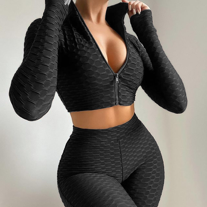 (Copy) (Copy) (Copy) Women's Tracksuit Yoga Fitness Suit Activewear Set Tummy Control Butt Lift Long Sleeve Sport Clothing
